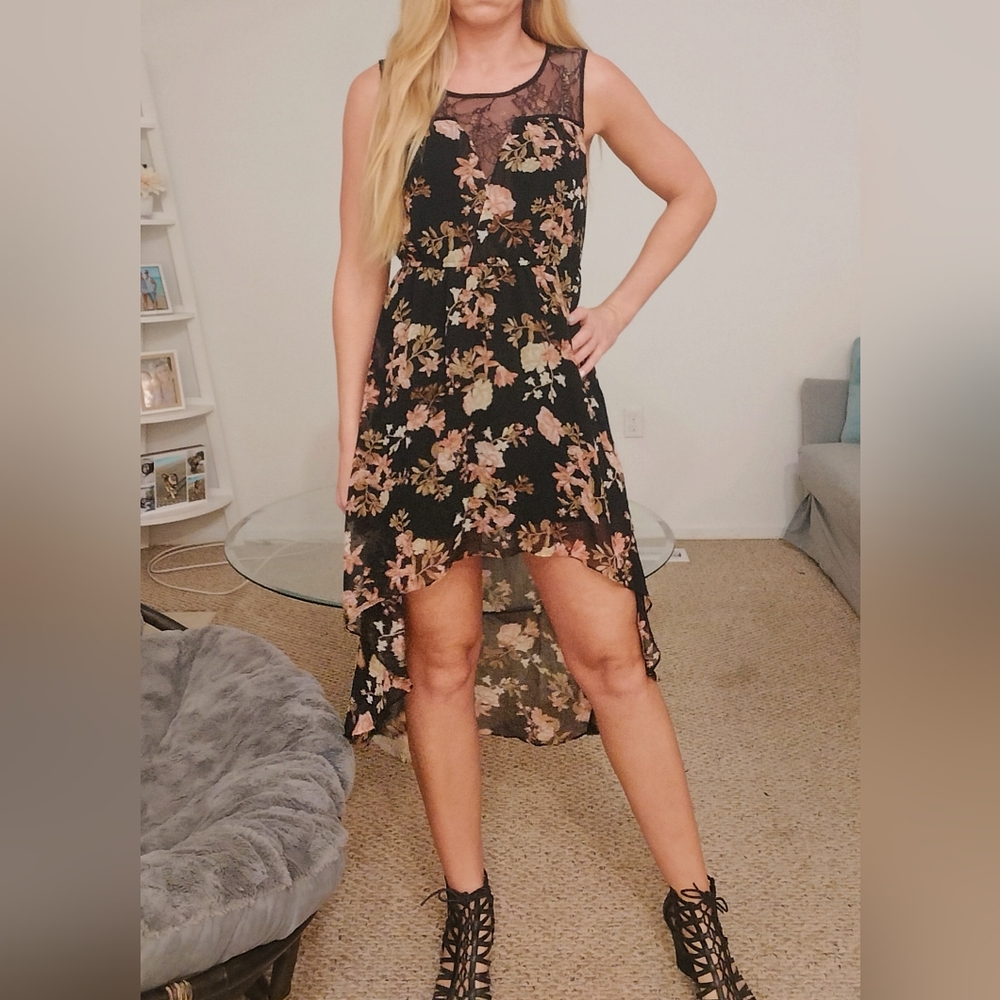 Forever 21 Floral High Low Dress